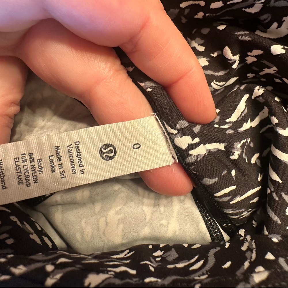 lululemon athletica Black and White Leggings